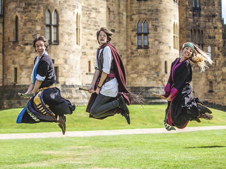 Broomstick-flying lesson at Alnwick Castle